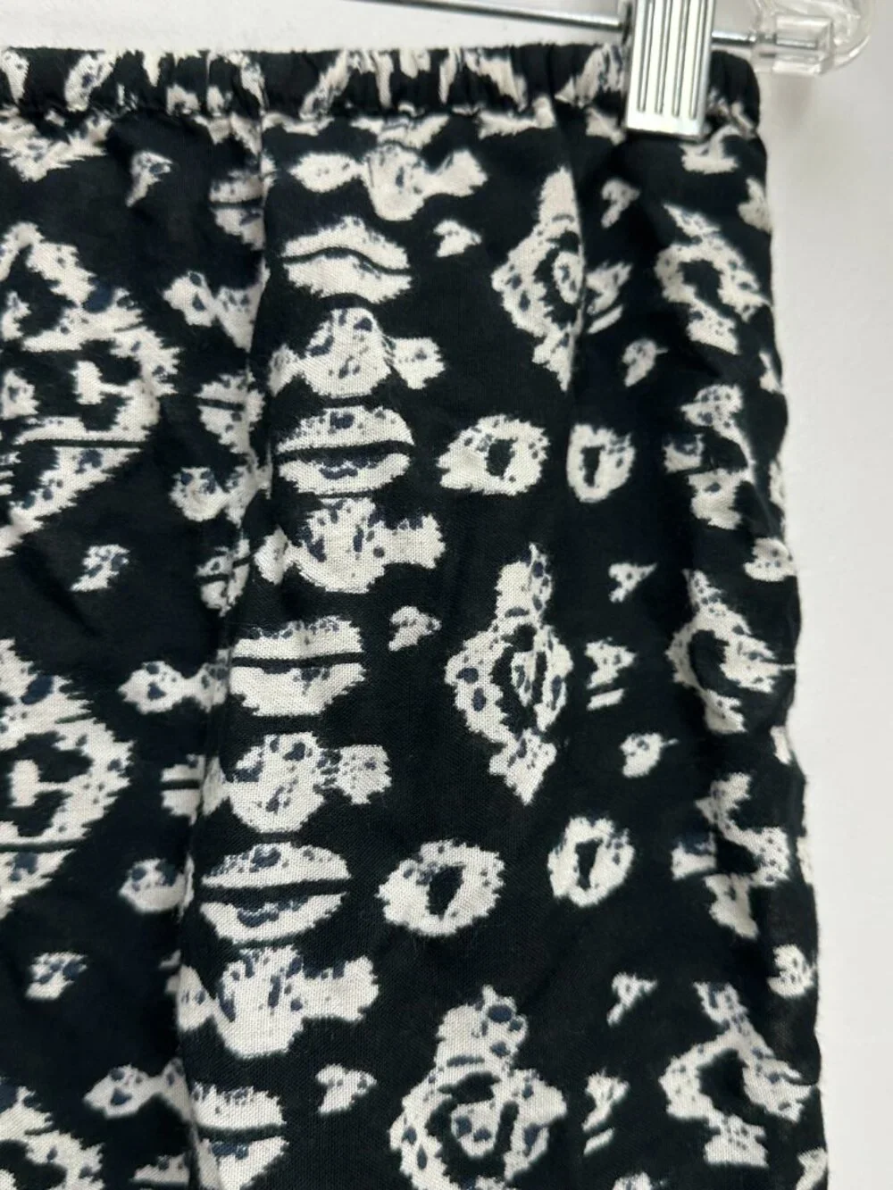 Vintage 90s Black & White Boho Pants Women's Size Medium Swim Cover-Up Summer